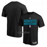 Maillot Manche Courte Charlotte Hornets Practice Performance 2022-23 Noir