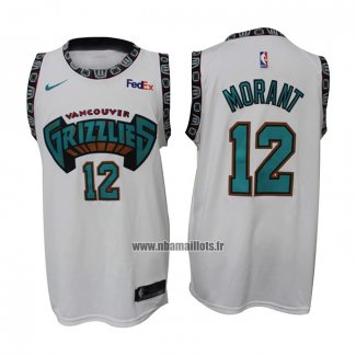 Maillot Memphis Grizzlies Ja Morant NO 12 Classic Blanc