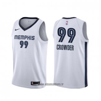 Maillot Memphis Grizzlies Jae Crowder NO 99 Association Blanc