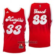 Maillot Memphis Grizzlies Marc Gasol No 33 Retro Rouge