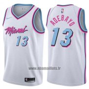 Maillot Miami Heat Bam Adebayo No 13 Ville 2017-18 Blanc