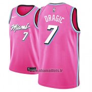 Maillot Miami Heat Goran Dragic No 7 Earned 2018-19 Rosa