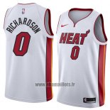 Maillot Miami Heat Josh Richardson No 0 Association 2018 Blanc