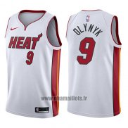 Maillot Miami Heat Kelly Olynyk No 9 Association 2017-18 Blanc