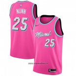 Maillot Miami Heat Kendrick Nunn No 25 Earned 2018-19 Rosa