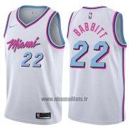 Maillot Miami Heat Luke Babbitt No 22 Ville 2017-18 Blanc