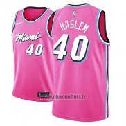 Maillot Miami Heat Udonis Haslem No 40 Earned 2018-19 Rosa