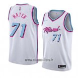 Maillot Miami Heat Yante Maten No 71 Ville 2018 Blanc