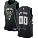 Maillot Milwaukee Bucks Personnalise 2017-18 Noir