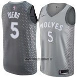 Maillot Minnesota Timberwolves Gorgui Dieng No 5 Ville 2018 Gris