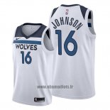 Maillot Minnesota Timberwolves James Johnson No 16 Association 2019-20 Blanc