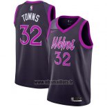 Maillot Minnesota Timberwolves Karl-anthony Towns No 32 Ville 2018-19 Volet