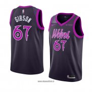 Maillot Minnesota Timberwolves Taj Gibson No 67 Ville 2018-19 Volet