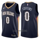 Maillot New Orleans Pelicans Demarcus Cousins No 0 Icon 2017-18 Bleu