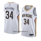 Maillot New Orleans Pelicans Kenrich Williams No 34 Association 2018 Blanc