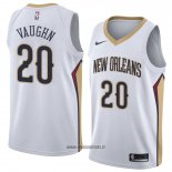 Maillot New Orleans Pelicans Rashad Vaughn No 20 Association 2018 Blanc