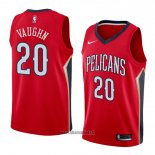 Maillot New Orleans Pelicans Rashad Vaughn No 20 Statement 2018 Rouge