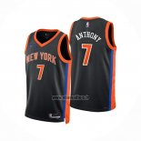 Maillot New York Knicks Carmelo Anthony NO 7 Ville 2022-23 Noir