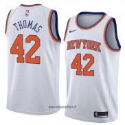 Maillot New York Knicks Lance Thomas No 42 Statement 2018 Blanc
