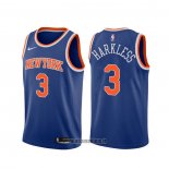Maillot New York Knicks Maurice Harkless NO 3 Icon Bleu