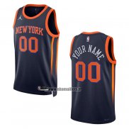 Maillot New York Knicks Personnalise Statement 2022-23 Noir