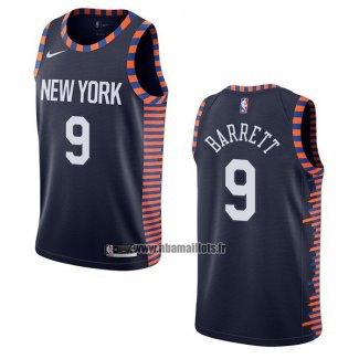 Maillot New York Knicks Rj Barrett NO 9 Ville Edition 2019-20 Bleu