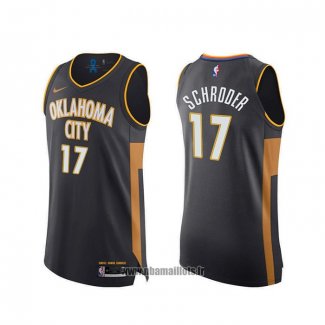 Maillot Oklahoma City Thunder Dennis Schroder NO 17 Ville Authentique 2019-20 Gris