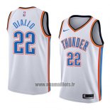 Maillot Oklahoma City Thunder Hamidou Diallo No 22 Association 2018 Blanc