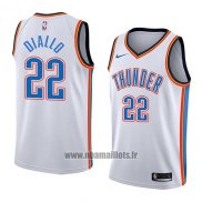 Maillot Oklahoma City Thunder Hamidou Diallo No 22 Association 2018 Blanc