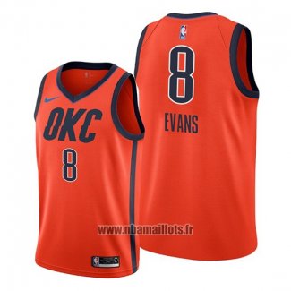 Maillot Oklahoma City Thunder Jawun Evans No 8 Earned Orange