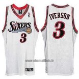 Maillot Philadelphia 76ers Allen Iverson No 3 Retro Blanc