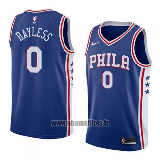 Maillot Philadelphia 76ers Jerryd Bayless No 0 Icon 2018 Bleu