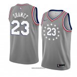 Maillot Philadelphia 76ers Landry Shamet No 23 Ville 2018-19 Gris