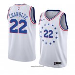 Maillot Philadelphia 76ers Wilson Chandler No 22 Earned 2018-19 Blanc