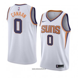 Maillot Phoenix Suns Isaiah Canaan No 0 Association 2018 Blanc