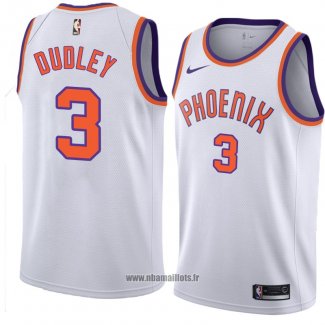 Maillot Phoenix Suns Jarouge Dudley No 3 Hardwood Classic 2018 Blanc