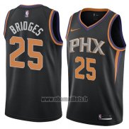 Maillot Phoenix Suns Mikal Bridges No 25 Statement 2018 Noir