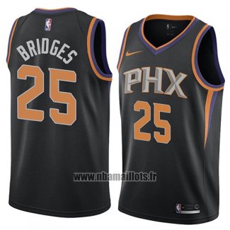 Maillot Phoenix Suns Mikal Bridges No 25 Statement 2018 Noir