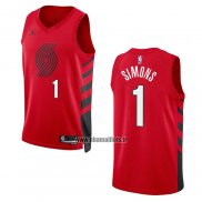 Maillot Portland Trail Blazers Anfernee Simons NO 1 Statement 2022-23 Rouge