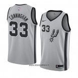 Maillot San Antonio Spurs Dante Cunningham No 33 Statement 2018 Gris