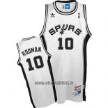 Maillot San Antonio Spurs Dennis Rodman No 10 Retro Blanc