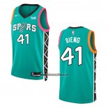 Maillot San Antonio Spurs Gorgui Dieng NO 41 Ville 2022-23 Vert