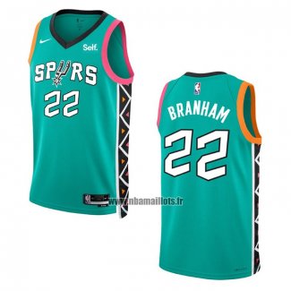 Maillot San Antonio Spurs Malaki Branham NO 22 Ville 2022-23 Vert