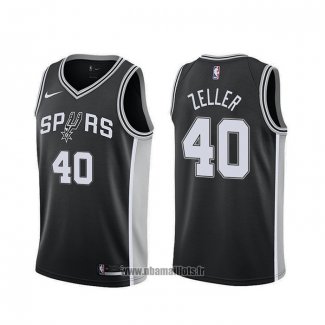 Maillot San Antonio Spurs Tyler Zeller NO 40 Icon Noir