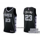 Maillot San Antonio Spurs Zach Collins NO 23 Statement 2022-23 Noir