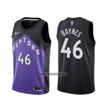 Maillot Tornto Raptors Aron Baynes No 46 Earned 2020-21 Noir Volet