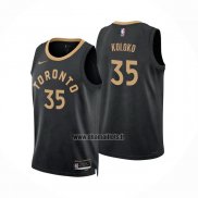 Maillot Tornto Raptors Christian Koloko NO 35 Ville 2022-23 Noir