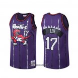 Maillot Tornto Raptors Jeremy Lin NO 17 Hardwood Classics Volet