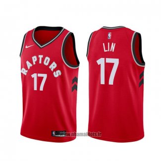 Maillot Tornto Raptors Jeremy Lin NO 17 Icon Rouge