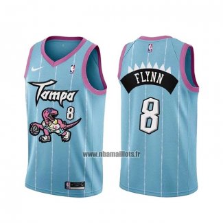 Maillot Tornto Raptors Malachi Flynn NO 8 Ville 2020-21 Rosa Bleu